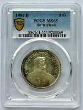 Moneta argento 5 franchi 1954