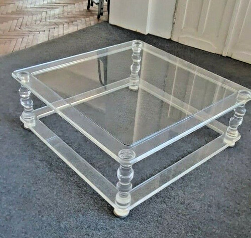 Tavolino struttura lucite e - tavolino, in