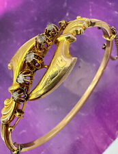 BRACCIALE BRACELET antique vintage gold ORO antico 6/7KT DIAMANTI NAT INIZI 900