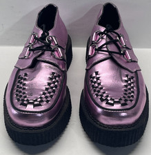TUK Footwear scarpe donna taglia 9 Creepers rosa plateau metallizzato A8429/2158