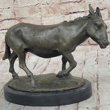 Bronzo Marmo Statua Mini Asino