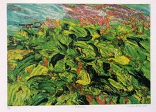 POMPILIO MANDELLI Artista emiliano - "Collina" Litografia firmata 1987