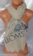 beige Roma SCIARPA FOULARD Pareo ESTATE MARE uomo,donna,unisex ,SCARF