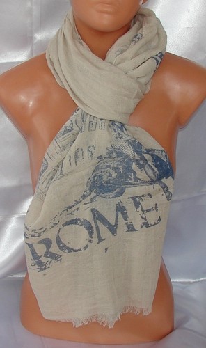 Beige roma sciarpa foulard - beige,
