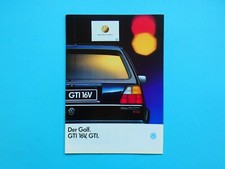 Brochure / Catalogo - VW Golf II - GTI, GTI 16V e GTI Edition One - 08/89