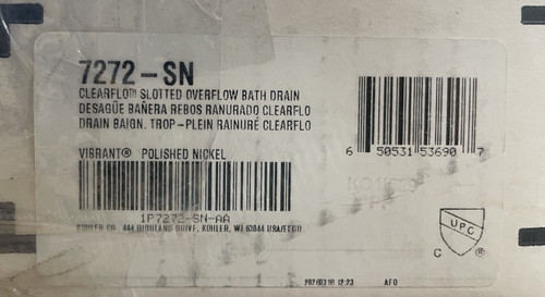 Kohler 7272 clearflo kit - kohler,