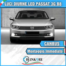 COPPIA LUCI DIURNE LED BIANCO T20 VOLKSWAGEN PASSAT 3G B8 NO ERRORE CANBUS