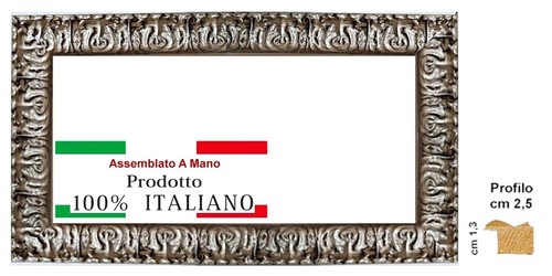 Cornice legno argento - in,