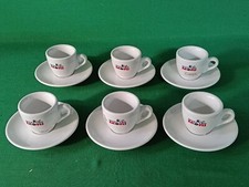 SET 6 RARE TAZZINE + 6 PIATTINI DA BAR CAFFÈ QUATTRO MORI PORCELLANA ACF. CH86