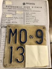 targa moto mv 350 c.c vespa lambretta moto guzzi gilera 