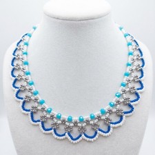 Collana girocollo elegante blu - collana,