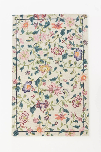 Tappeto multicolore floreale