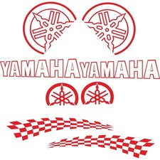 SET 8 ADESIVI ROSSO per Yamaha