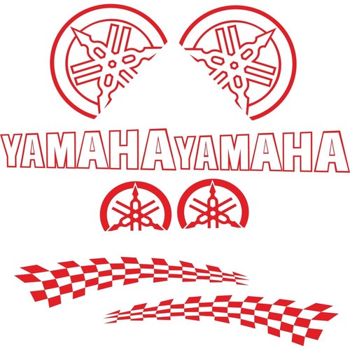 Set adesivi rosso per yamaha - rosso,