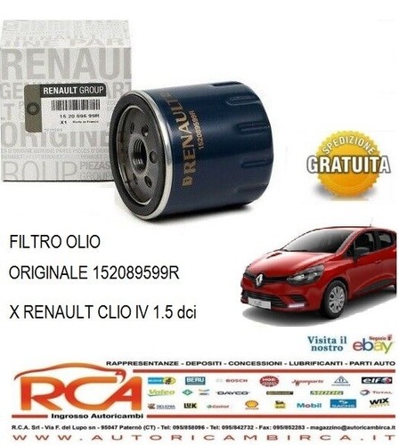 Filtro olio originale renault - filtro,