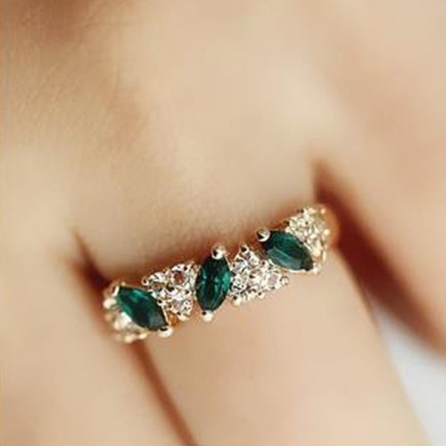 Anello strass flash smeraldo - flash,