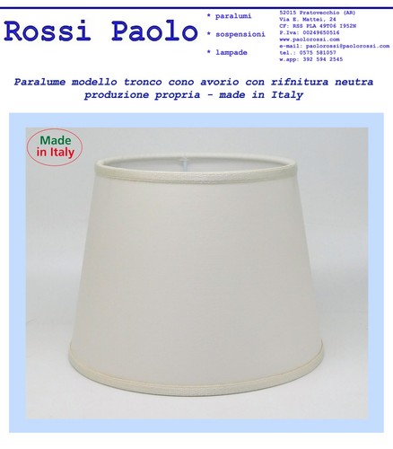 Paralume tronco cono - , in