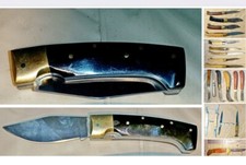 COLTELLO ARTIGIANALE TIPO ARBURESA SARDA ACCIAIO INOX  con sicura, nuova e altro