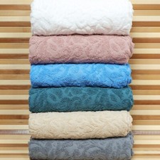 Set Asciugamano piu' ospite Morbida Spugna 100% Cotone Assorbente Tinta Unita