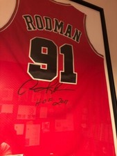 Dennis Rodman HOF Jersey signed Chicago Bulls