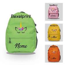 Zainetto bambino Trekking Unisex Personalizzato qualsiasi nome Unicorno Zaino sc
