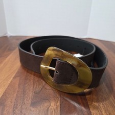 Cintura Zara in pelle marrone scuro taglia 34 grande nuova con etichetta