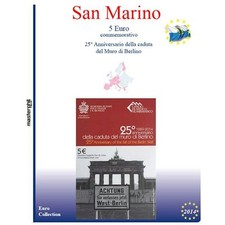 1 busta Masterphil 5 euro San Marino 2014 25° Anniversario della caduta muro Be