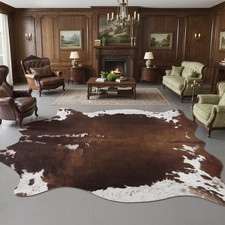 Large Faux Cowhide Print Rug