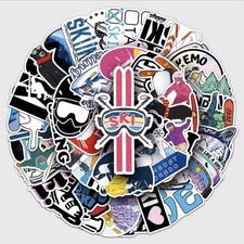 50 adesivi sci snowboard invernali sport skate sticker laptop valigia casco nuovi