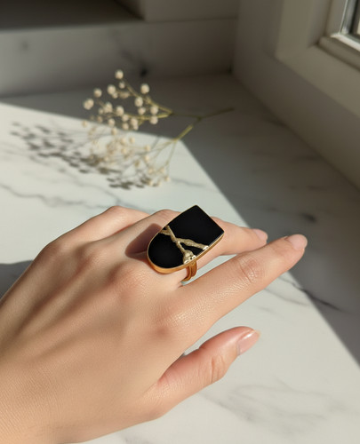 Anello fatto mano kintsugi - anello, a
