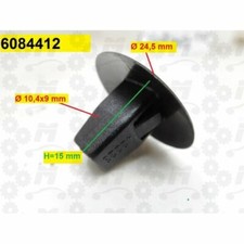 Tappo in plastica nero paraurti anteriore per Ford Fiesta dal 5/1976-8/1996 XR2