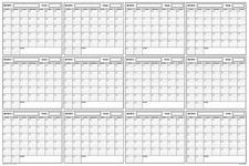 36x48 Erasable Blank Undated