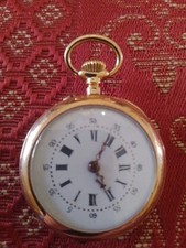 OROLOGIO DA TASCA DA DONNA EPOCA '800 IN ORO 14 CARATI PESO COMPLESSIVO 28 GR .