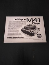 1979 CHAR NAPCO M41 DIESEL CARRO ARMATO DA GUERRA TANK PUB AD VINTAGE