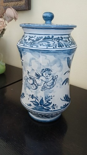 Albarello maiolica bianca - albarello, e