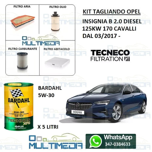 Kit tagliando filtri bardahl - tagliando,
