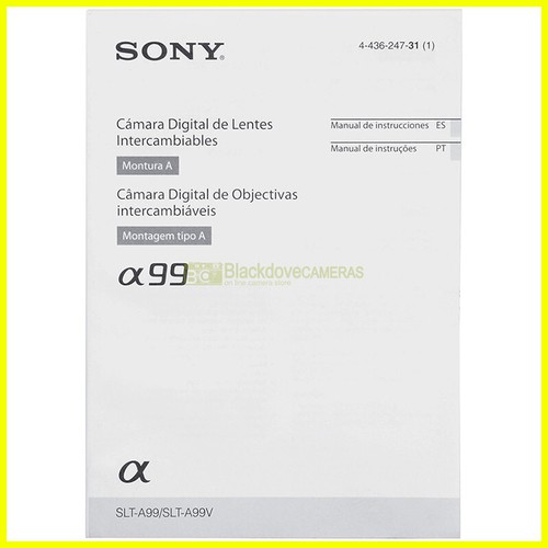 Sony dslr alpha a99 manual - alpha, de