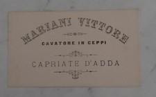 Biglietto da visita Mariani Vittore Capriate d'Adda 