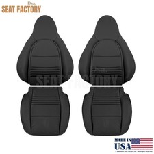 1997-2004 per coprisedili anteriori di ricambio Porsche Boxster - pelle nera