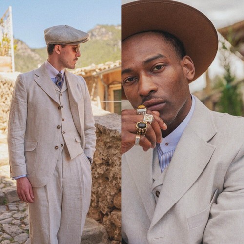 Tuta lino uomo vintage - , giacca