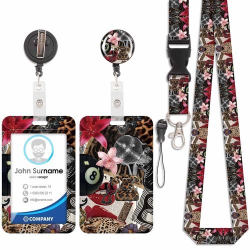 Porta badge con cordino - cordino, da