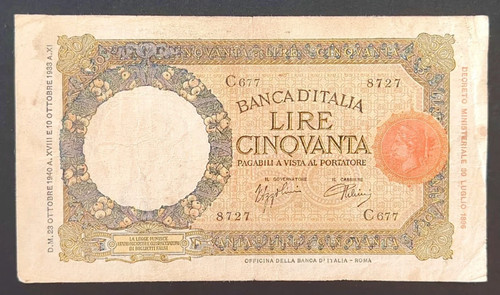 Lire lupetta roma - 50, (fascio)