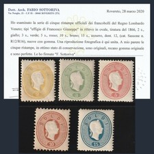 ASI 1866 Lombardo Veneto Francesco Giuseppe Ristampe n. R12/R16 Antichi Stati