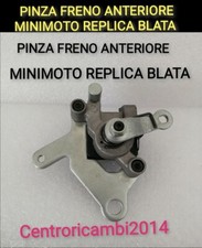 PINZA FRENO ANTERIORE PER MINIMOTO REPLICA BLATA  COMPLETA DI PASTIGLIE + SUPPOR