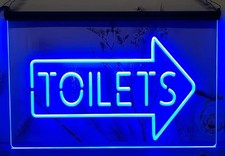 Freccia insegna led neon - wc,
