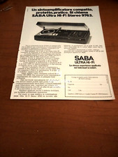 1976 SABA ULTRA HI FI STEREO 9763 SINTOAMPLIFICATORE COMPATTO VINTAGE AD PUB