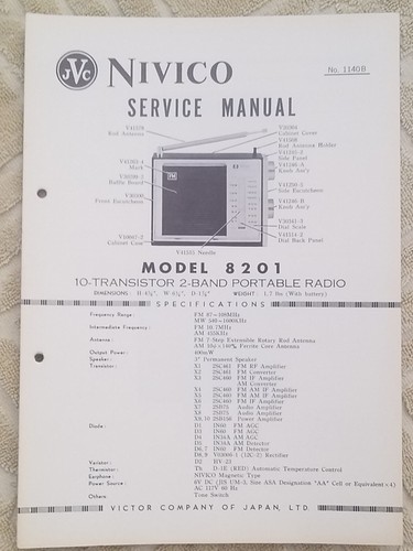 Jvc nivico modello 8201 - nivico,