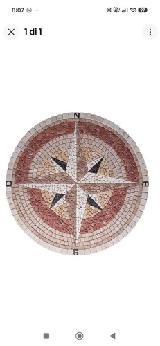 Mosaico marmo rete - su, rosa