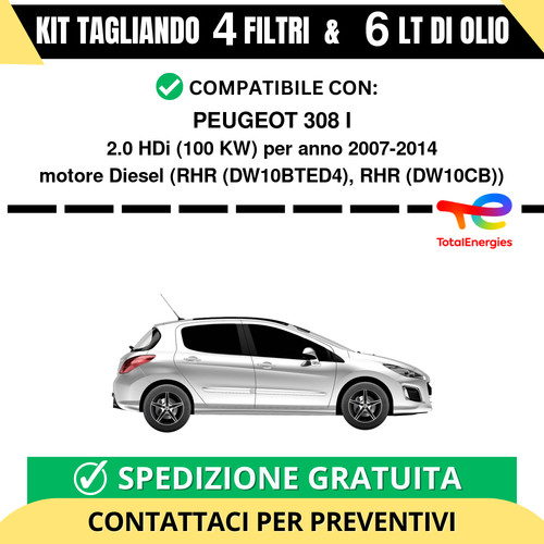 Tagliando per peugeot 308 - per, i