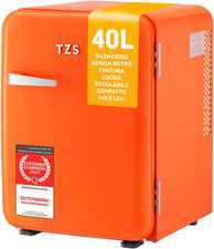 - Mini Frigorífico Retro 40L Silencioso - Pequeño Minifrigo Diseño Vintage Con L